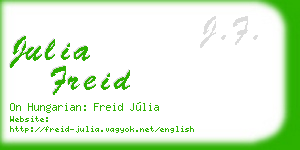 julia freid business card